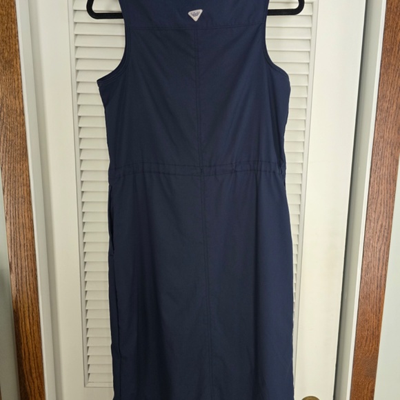 Columbia Tamiamai PFG Sleeveless Bottom Down Navy Blue Dress Size Small - Picture 4 of 7